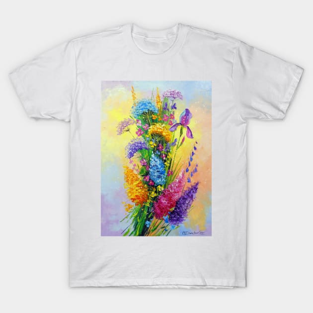 Bouquet of meadow flowers T-Shirt by OLHADARCHUKART